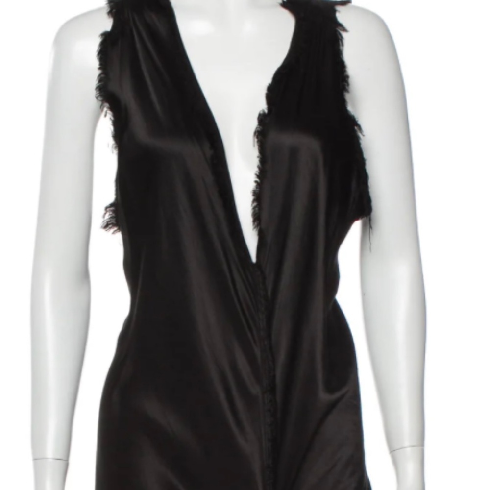 Jaga Black Chiffon Dress NWT $506 sz 2